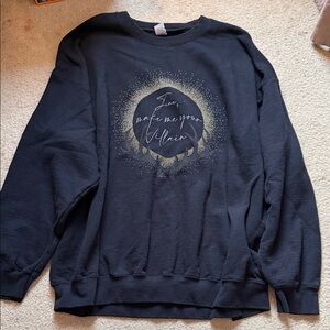 Gildan Black Graphic Crewneck Sweater
